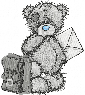 Teddy Bear You received a letter machine embroidery design